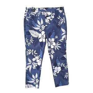 NWT Tommy Bahama Denim Basta Blossoms Cropped Island Navy Pants 28 X 24 Vacation